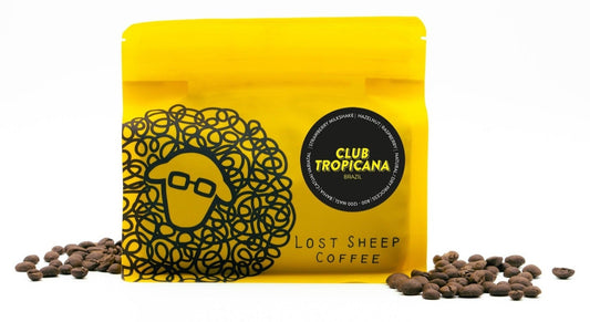 Lost Sheep Coffee's - Club Tropicana in yellow packaging
