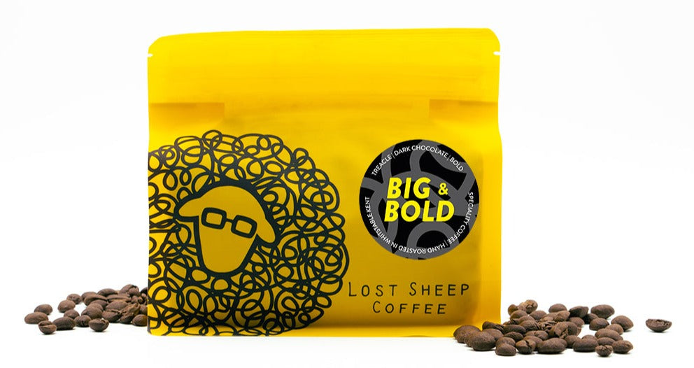 Big Bold Coffee Blend, a strong dark roast coffee for those who want that little extra kick in their cup