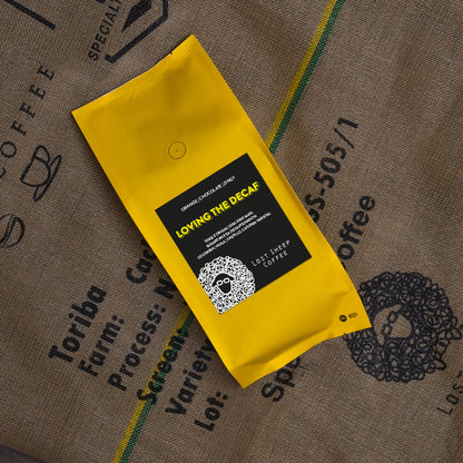 Lost Sheep Coffee's: Decaf Single Origin in trade packaging