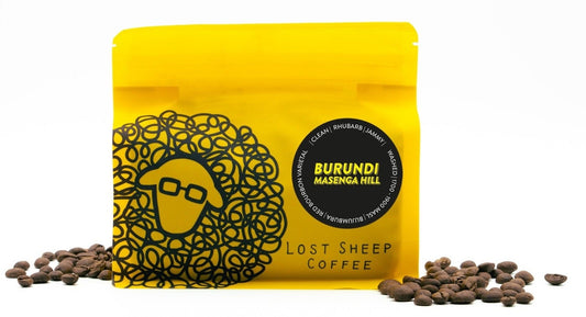 Lost Sheep Coffee’s: Burundi Masenga Hill in yellow packaging