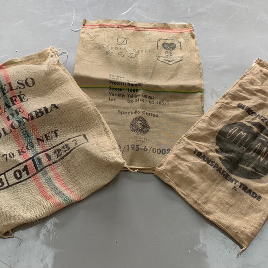 Used coffee sacks