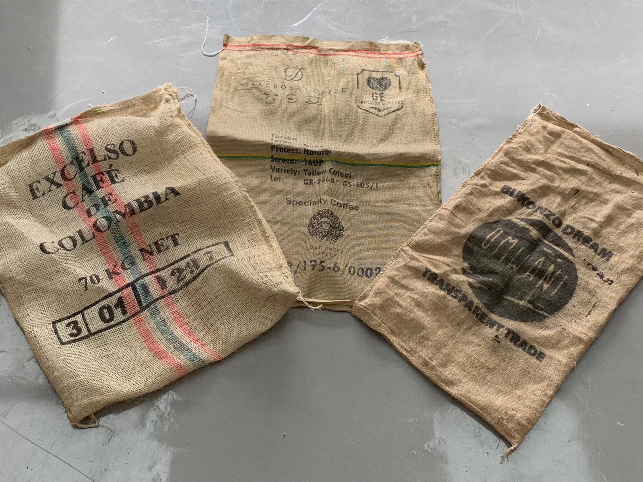 Used burlap best sale coffee bags