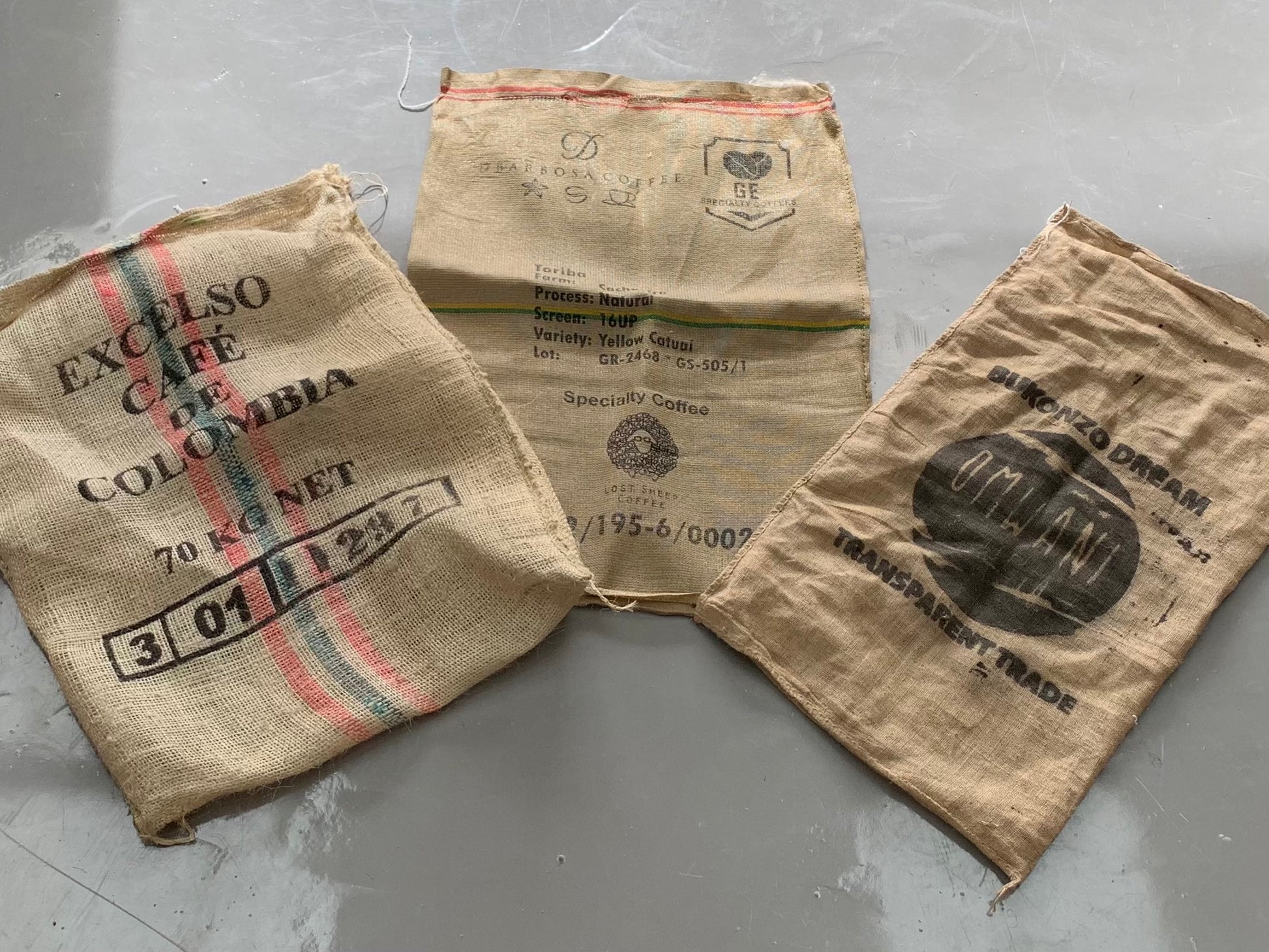 Used coffee sacks