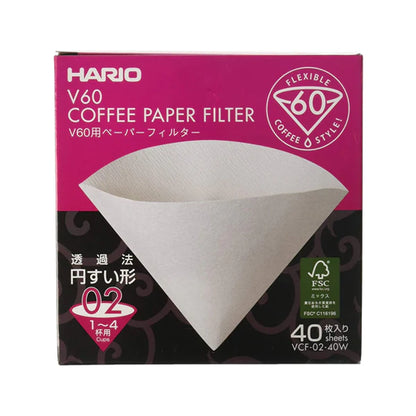 V60 Coffee Filter Papers in packaging